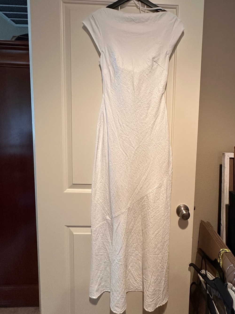 Selfie-Leslie White Cap-Sleeve Maxi Dress - Elegant Everyday Style